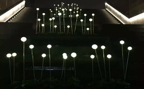 台北忠诚路进步影城广场景观灯—正翔照明