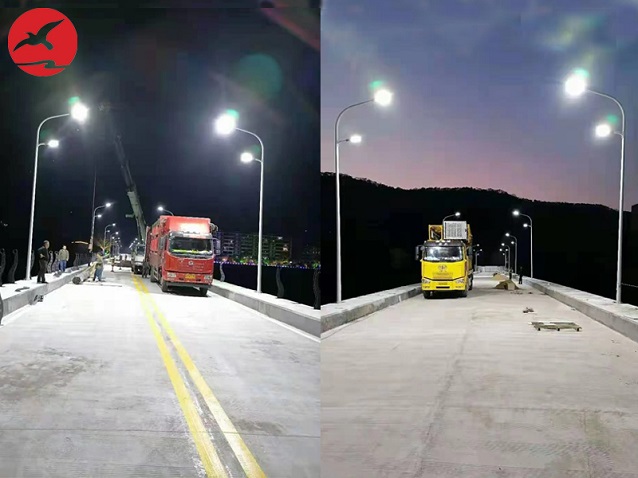 福建省宁德市双弯臂led路灯工程