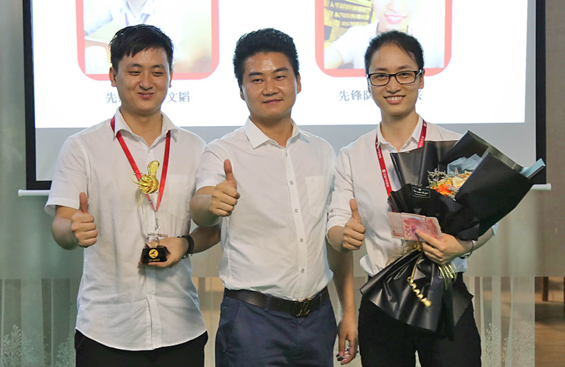 正翔照明8月份国内销售部金牌团队