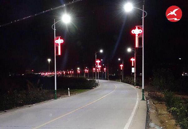 乡村中国结路灯